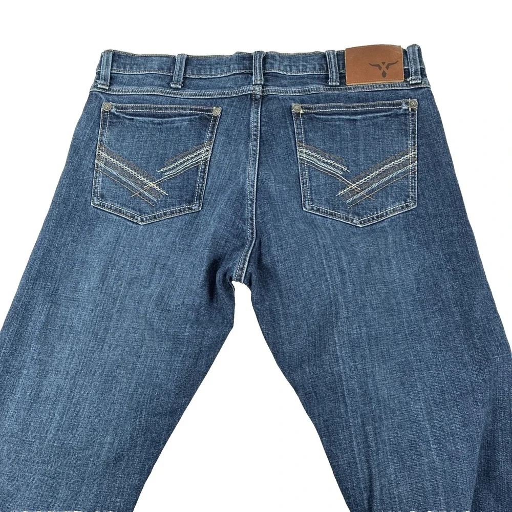 Mens Wrangler 20X Western Bootcut Denim Jeans Size 34x32 Blue